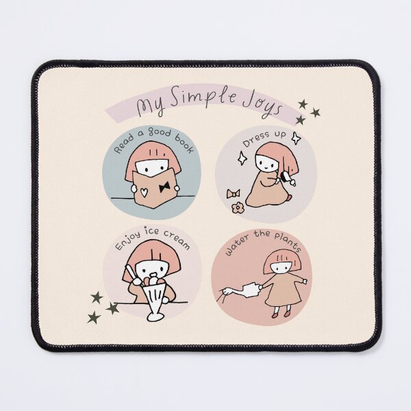 Item preview, My Simple Joys – Cute Minimalist Everyday Happiness Illustration designed and sold by TheBeeKindSpace.