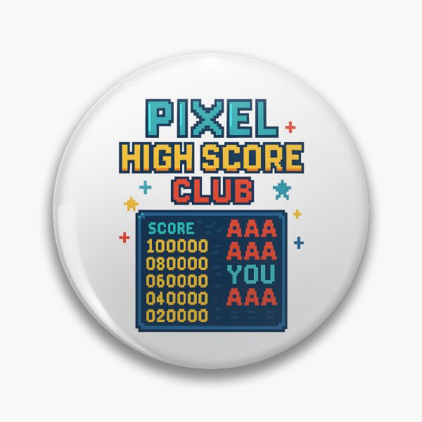 Item preview, Pixel High Score Club Retro Gamer Design. designed and sold by The-T-In-Retro.