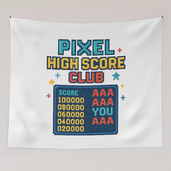 Item preview, Pixel High Score Club Retro Gamer Design. designed and sold by The-T-In-Retro.