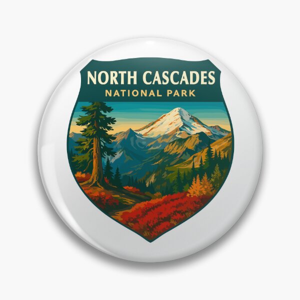 Item preview, North Cascades National Park Retro Sticker designed and sold by Ismeal Von.