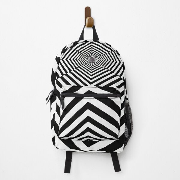 Item preview, Optical Illusion Tunnel – Black and White Abstract Geometric Design designed and sold by NoctaHike.