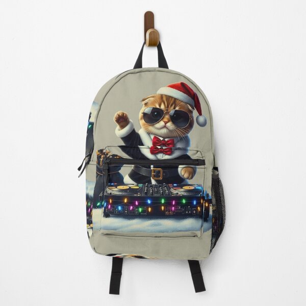 Item preview, DJ Santa Cat Christmas Party | Funny Cat with Sunglasses Mixing Music | Cool Holiday Kitty designed and sold by E-SarnEdge.