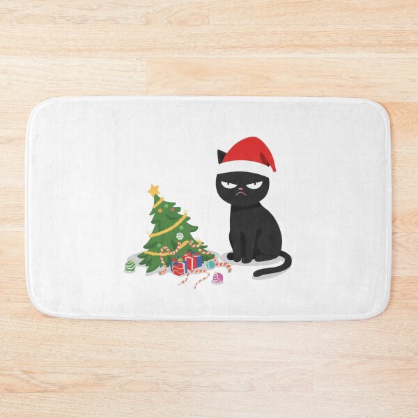 Item preview, Grumpy Black Cat vs Christmas Tree designed and sold by xMErCUrY03x.
