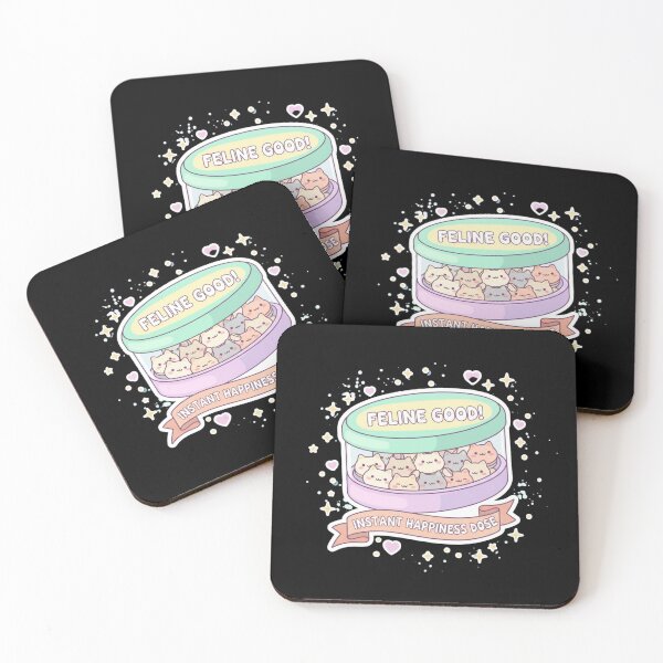 Item preview, Feline Good! Instant Happiness Dose - Kawaii Cat Pills designed and sold by Sticker-Crafts.
