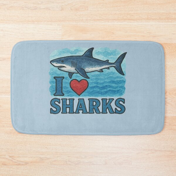 Item preview, I Love Sharks designed and sold by FrictionMaxxing.
