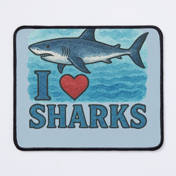 Item preview, I Love Sharks designed and sold by FrictionMaxxing.