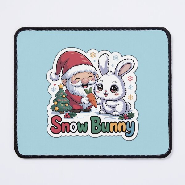 Item preview, christmas gnomes sticker snow bunny gnome rabbit carrot holiday gift designed and sold by Nuist25.