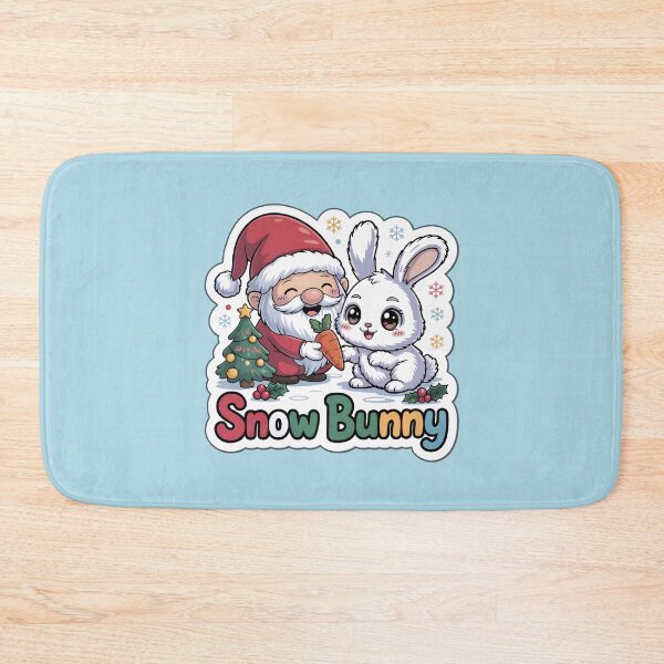 Item preview, christmas gnomes sticker snow bunny gnome rabbit carrot holiday gift designed and sold by Nuist25.