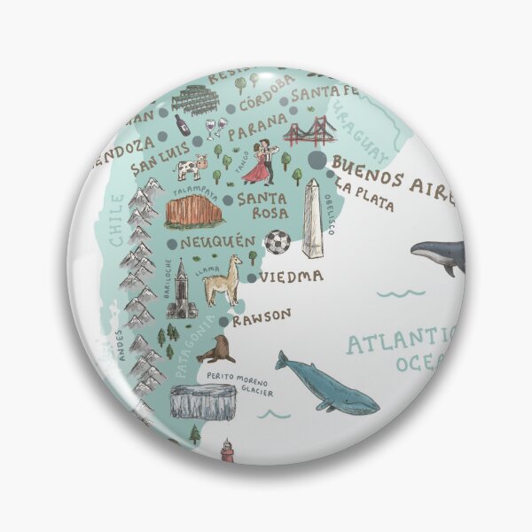 Item preview, Map of Argentina - Teal designed and sold by Those Pencil Shavings.