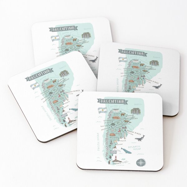 Item preview, Map of Argentina - Teal designed and sold by Those Pencil Shavings.