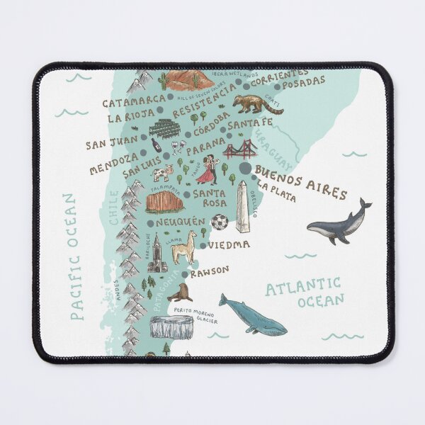 Item preview, Map of Argentina - Teal designed and sold by Those Pencil Shavings.