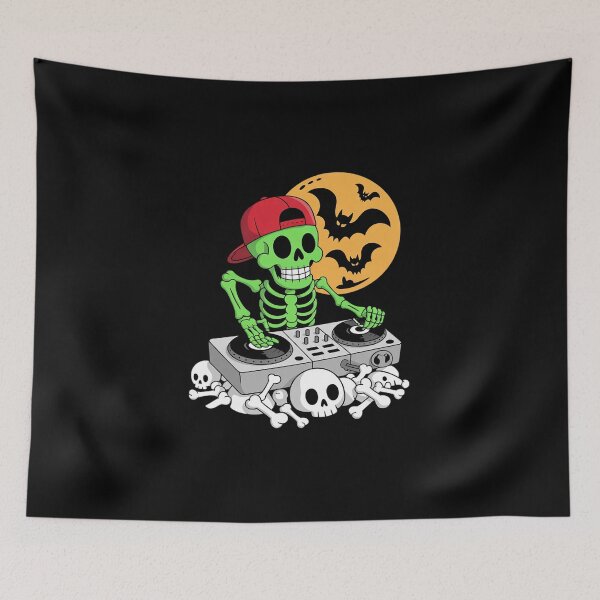 Artikelvorschau, Halloween Skelett Game Boy Gamer entworfen und verkauft von MicanCuteStore.