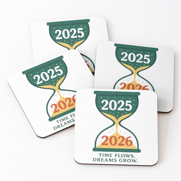 Item preview, Goodbye 2025 Hello 2026 – Time Flows Dreams Grow Hourglass Design designed and sold by ZYNORAworld.