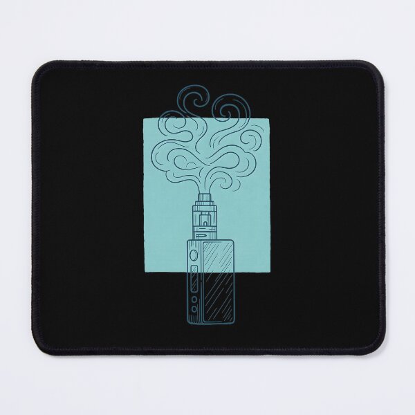 Aperçu de l'œuvre Dessin au trait artistique de vape – Design botanique abstrait créée et vendue par House of Taste Vape Designs.