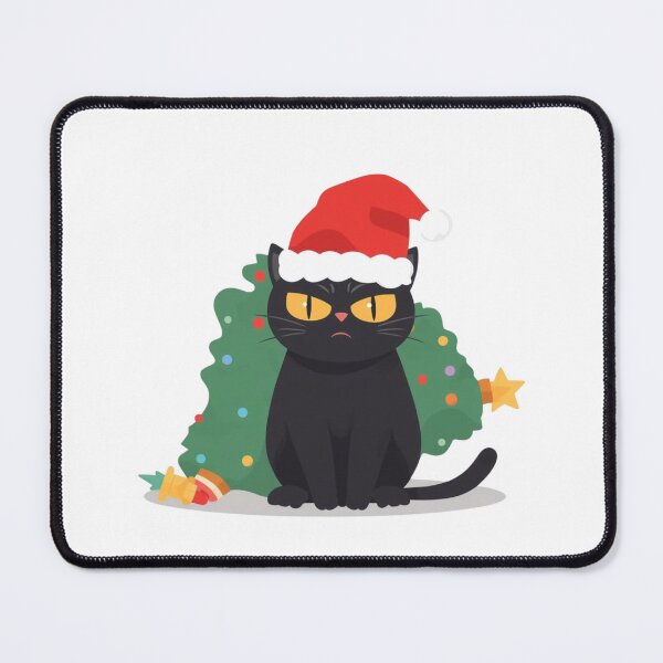 Item preview, Grumpy Black Cat vs Christmas Tree designed and sold by xMErCUrY03x.