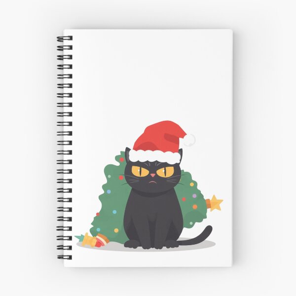 Item preview, Grumpy Black Cat vs Christmas Tree designed and sold by xMErCUrY03x.