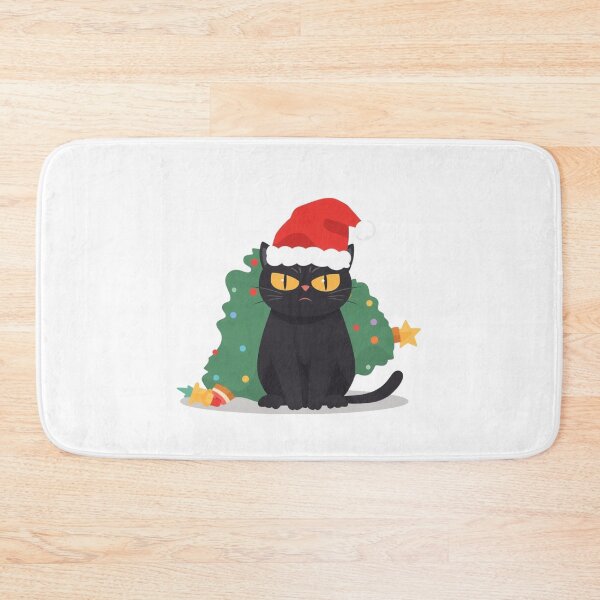 Item preview, Grumpy Black Cat vs Christmas Tree designed and sold by xMErCUrY03x.