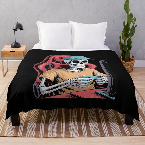 Item preview, Halloween skeleton gamer video gaming boys men kids teens designed and sold by MicanCuteStore.