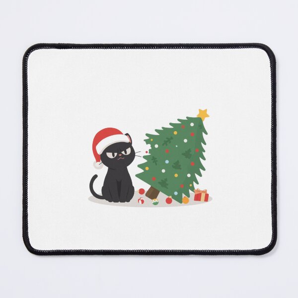 Item preview, Grumpy Black Cat vs Christmas Tree designed and sold by xMErCUrY03x.