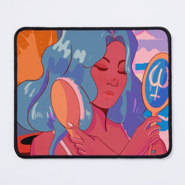 Item preview, Michiru Kaiou Brushing her Blue Hair designed and sold by titeaart.