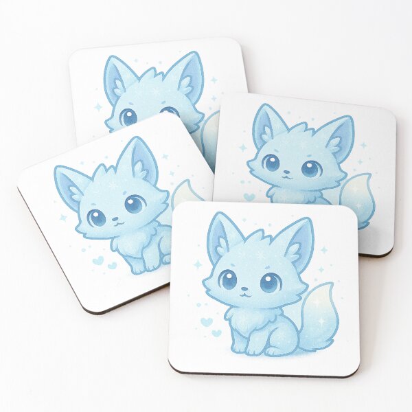 Item preview, Starflake Familiar | Cute Winter Fox Sticker & Crystal Snow Bunny Aesthetic Art designed and sold by HerDreamCodes.