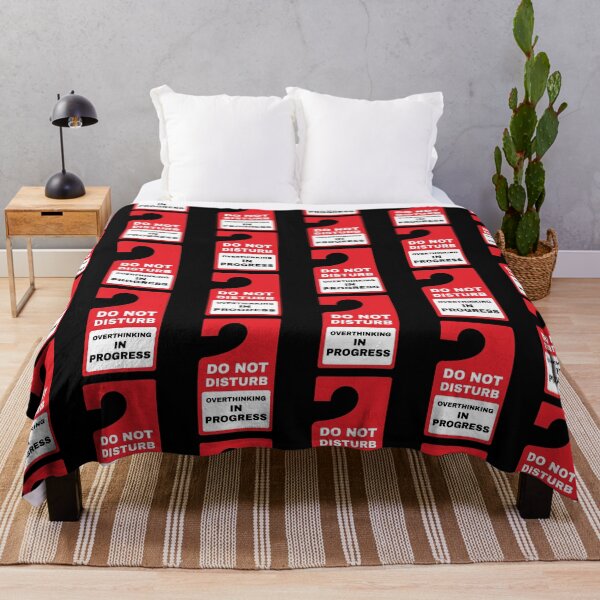 Item preview, “Do Not Disturb – Overthinking in Progress” Sign – Funny Mental Health Quote designed and sold by LA Art.