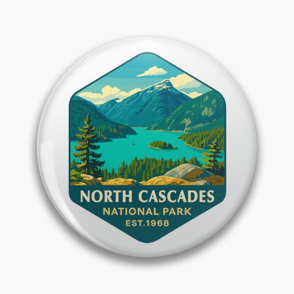 Item preview, North Cascades National Park Retro Sticker designed and sold by Ismeal Von.