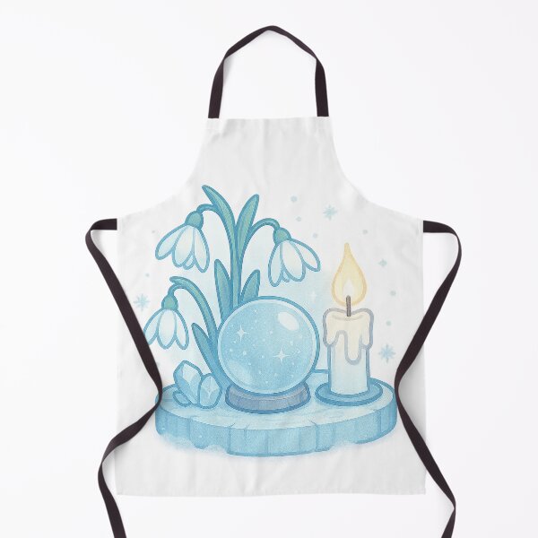 Item preview, Snowdrop Altar | Winter Witch Sticker & Frosted Crystal Flower Aesthetic Art designed and sold by HerDreamCodes.
