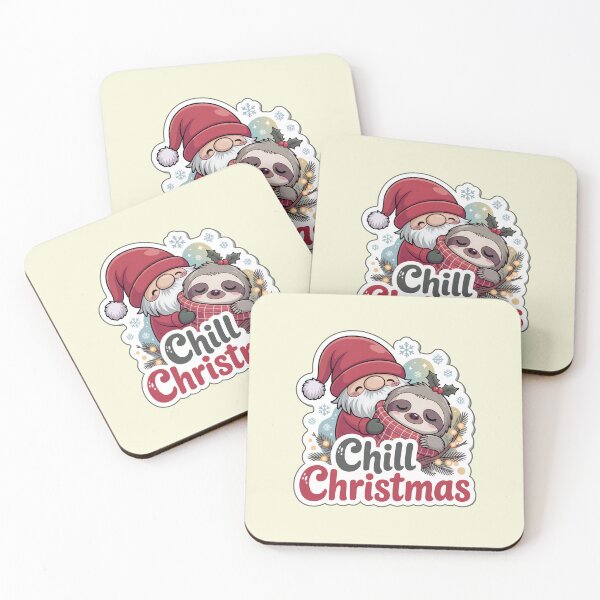 Item preview, christmas gnomes sticker chill christmas gnome sloth cozy holiday gift designed and sold by Nuist25.