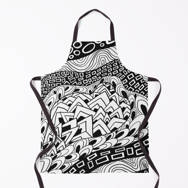 Item preview, Abstract Black and White Geometric Pattern designed and sold by Dreamy Ocean Art.