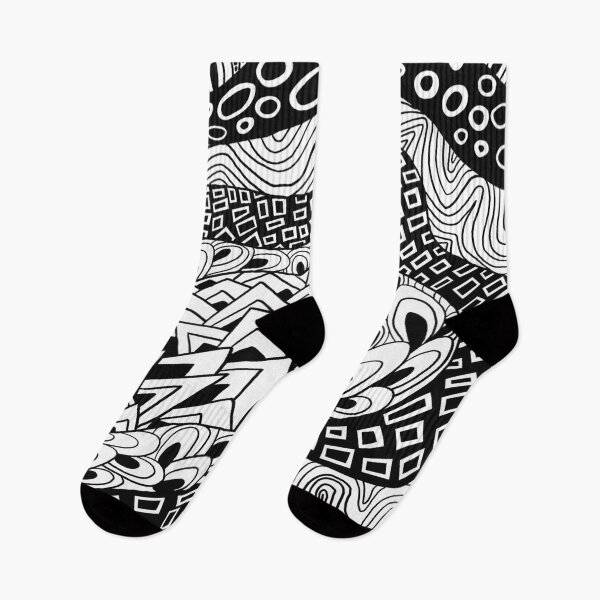 Item preview, Abstract Black and White Geometric Pattern designed and sold by Dreamy Ocean Art.