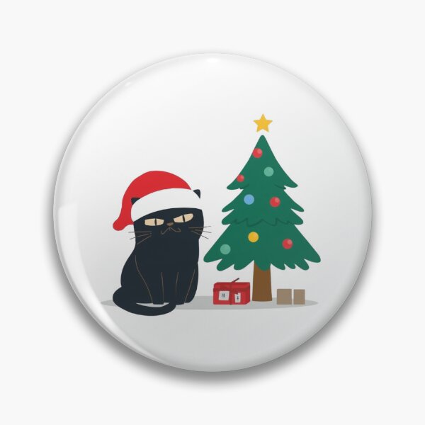 Item preview, Grumpy Black Cat vs Christmas Tree designed and sold by xMErCUrY03x.