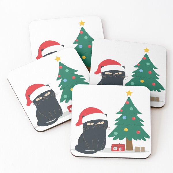 Item preview, Grumpy Black Cat vs Christmas Tree designed and sold by xMErCUrY03x.