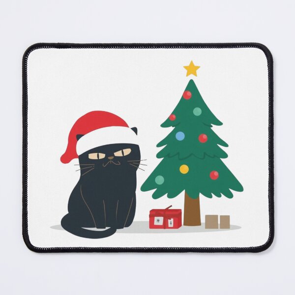 Item preview, Grumpy Black Cat vs Christmas Tree designed and sold by xMErCUrY03x.