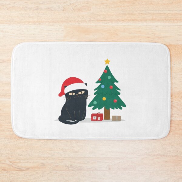 Item preview, Grumpy Black Cat vs Christmas Tree designed and sold by xMErCUrY03x.