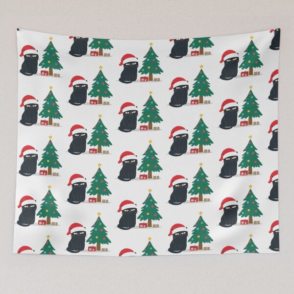 Item preview, Grumpy Black Cat vs Christmas Tree designed and sold by xMErCUrY03x.
