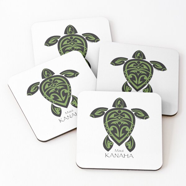 Item preview, Green & black Tribal Turtle Tattoo / Kanaha, Maui designed and sold by srwdesign.