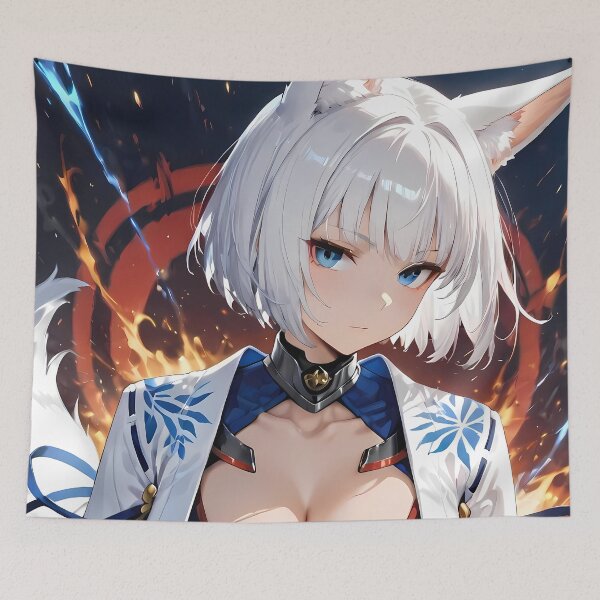 Item preview, Azur Lane Anime Fearless Kaga Surrounded By Flames Of Courage And Resolve designed and sold by HumbertoValveno.