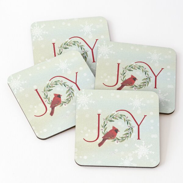 Item preview, Christmas JOY Cardinal in Wreath designed and sold by SimplyPut.