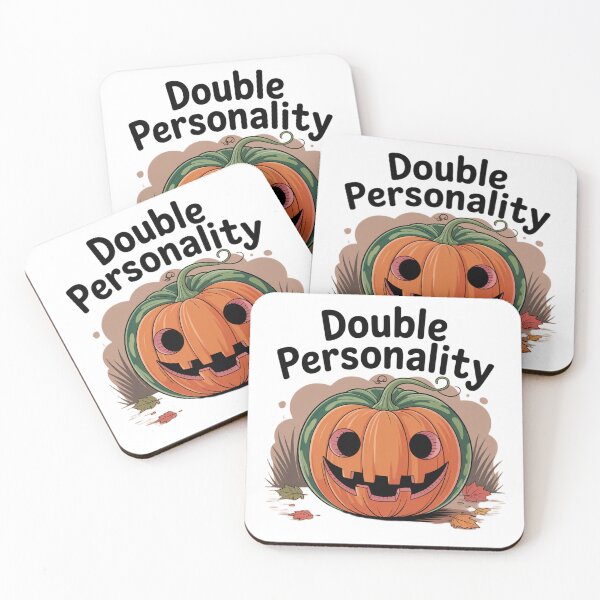 Artikelvorschau, Kürbis mit doppelter Persönlichkeit – lustiges Halloween-Design entworfen und verkauft von VIRAL-PRINTS.