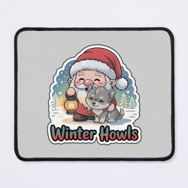 Item preview, christmas gnomes sticker winter howls gnome wolf pup cozy holiday gift designed and sold by Nuist25.