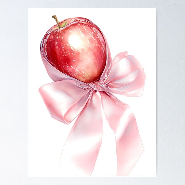 Item preview, Apple with a Pink Ribbon designed and sold by Grafititee.