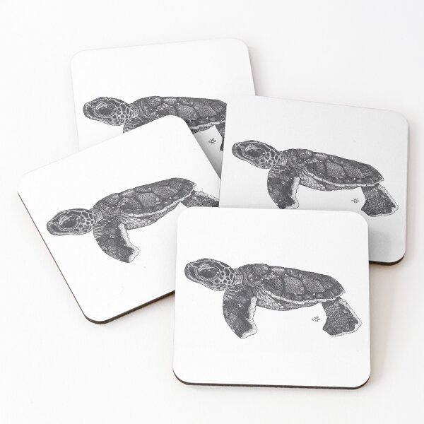 Item preview, Baby sea turtle in ink designed and sold by Luke Landwehr.