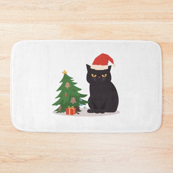 Item preview, Grumpy Black Cat vs Christmas Tree designed and sold by xMErCUrY03x.