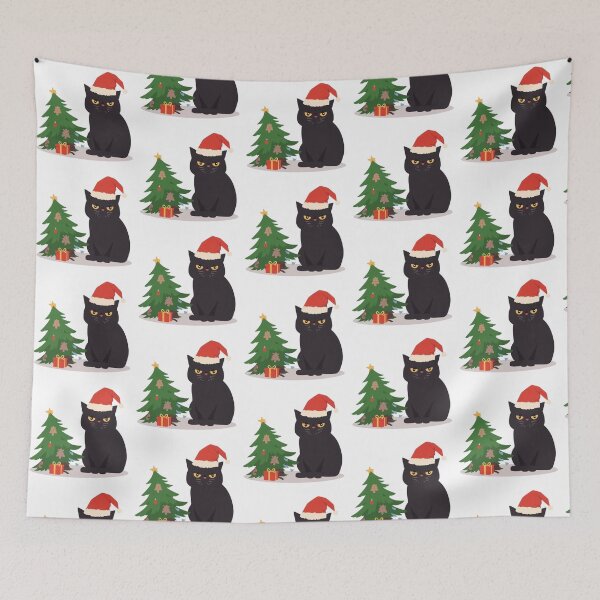 Item preview, Grumpy Black Cat vs Christmas Tree designed and sold by xMErCUrY03x.