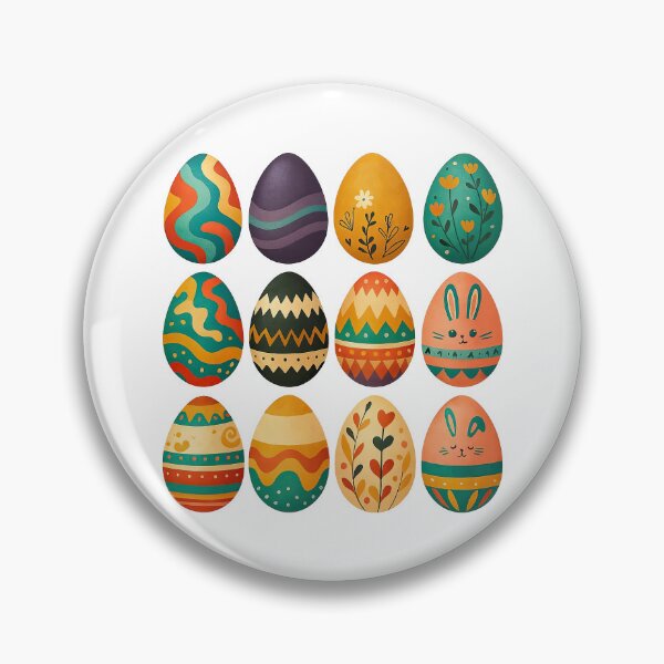 Item preview, Colorful Easter Eggs Pattern Illustration designed and sold by ArtfulWeave.