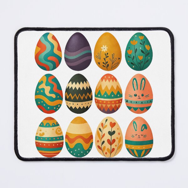 Item preview, Colorful Easter Eggs Pattern Illustration designed and sold by ArtfulWeave.