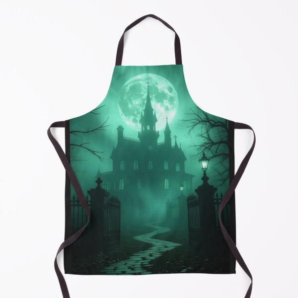 Item preview, Gothic Haunted Mansion - Eerie Teal Moonlight Fog designed and sold by YR Studio.