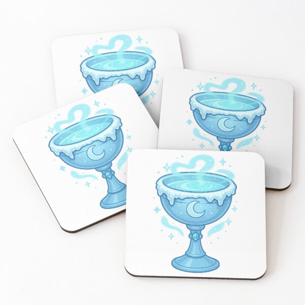 Item preview, Lunar Ice Chalice | Crystal Moon Goblet Sticker & Frosted Celestial Aesthetic Art designed and sold by HerDreamCodes.