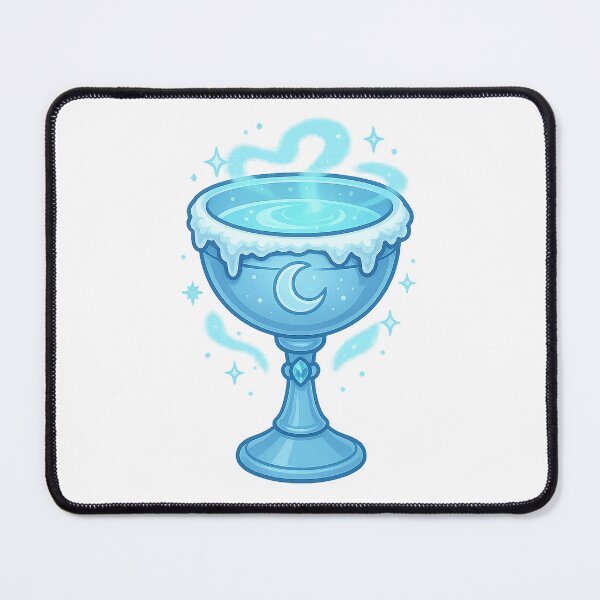 Item preview, Lunar Ice Chalice | Crystal Moon Goblet Sticker & Frosted Celestial Aesthetic Art designed and sold by HerDreamCodes.